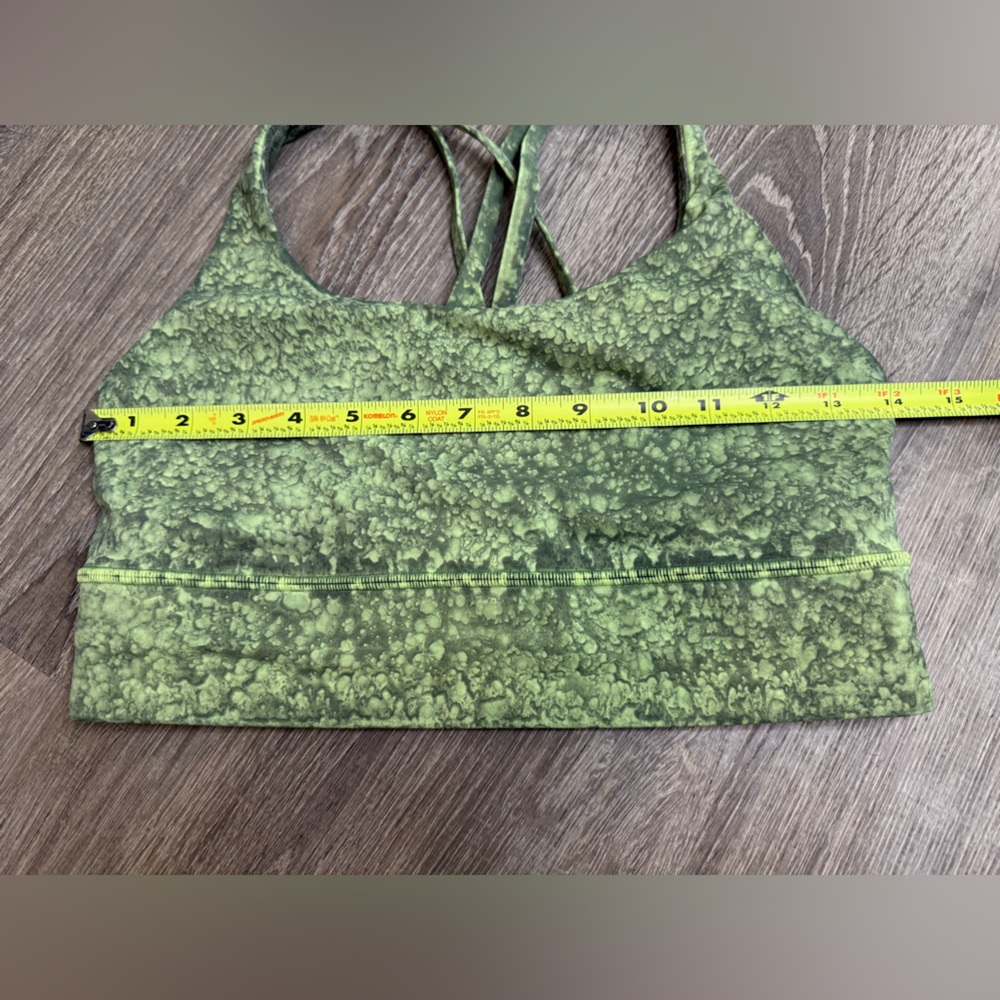Lululemon Energy Longline Bra B–D Cups Nulux City Grit Green Size 8 - Picture 6 of 8